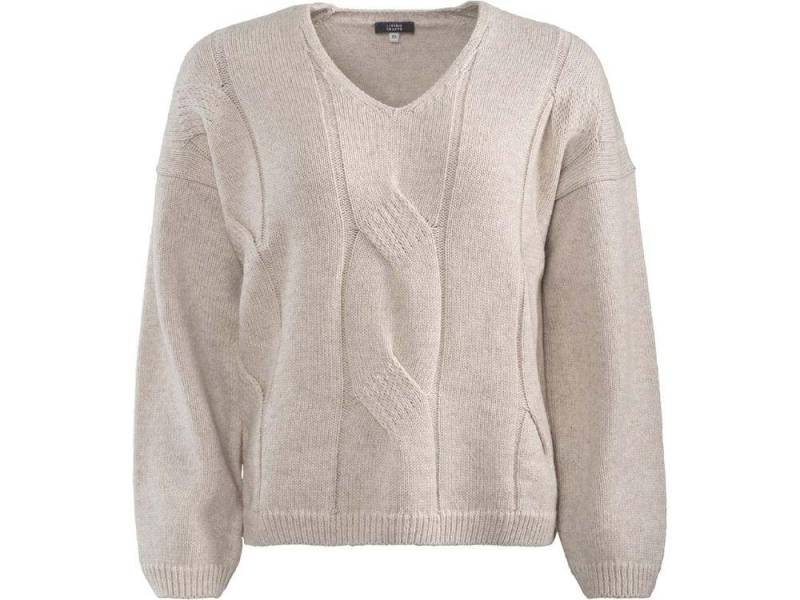 LIVING CRAFTS Rundhalspullover Living Crafts Bio-Damen-Pullover 'Neele' mit Zopfm von LIVING CRAFTS