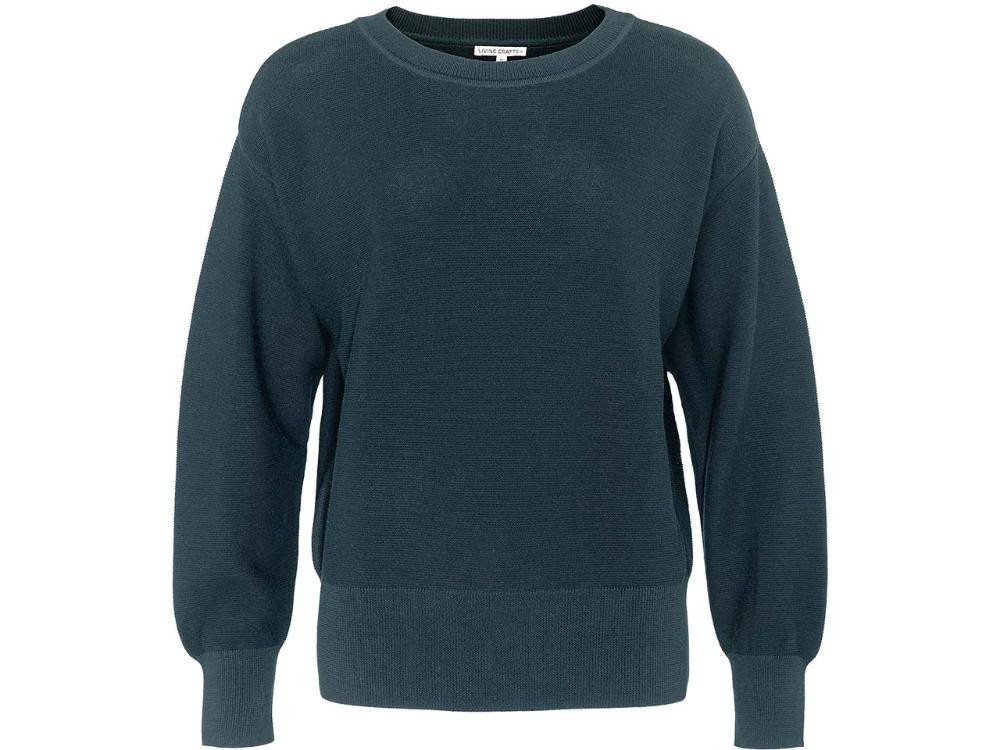 LIVING CRAFTS Rundhalspullover Living Crafts Bio-Damen-Pullover 'THABITA' mit übe von LIVING CRAFTS