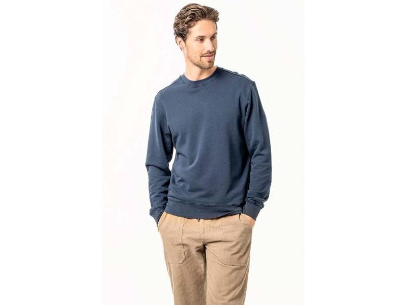 LIVING CRAFTS Rundhalspullover Living Crafts Bio-Herren-Sweatshirt 'RONNY' mit Ru von LIVING CRAFTS