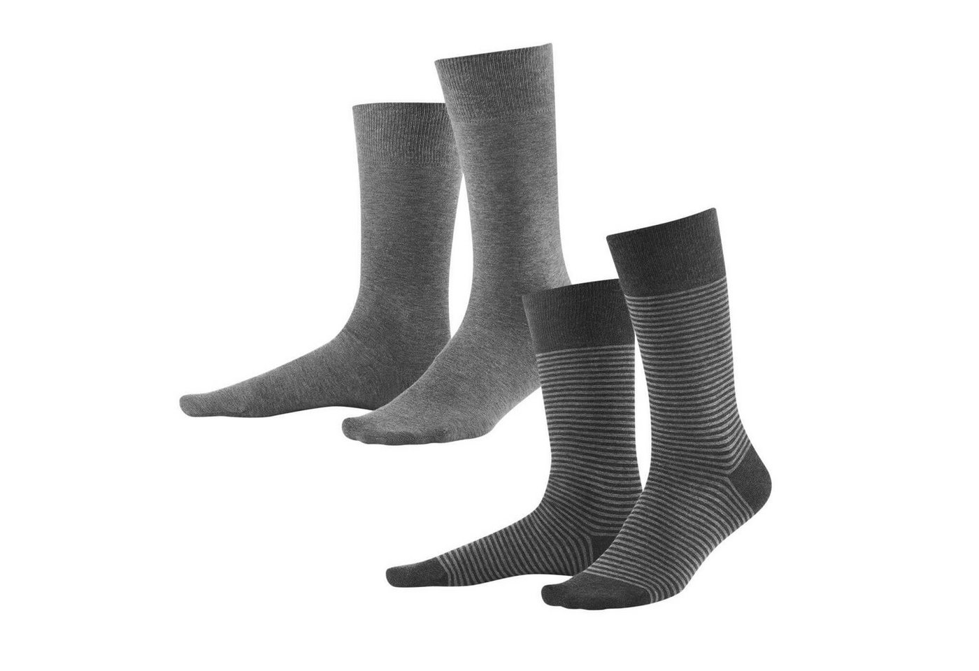 LIVING CRAFTS Socken ARNI Mittelhoher Schaft mit breiten Feinripp-Bündchen von LIVING CRAFTS