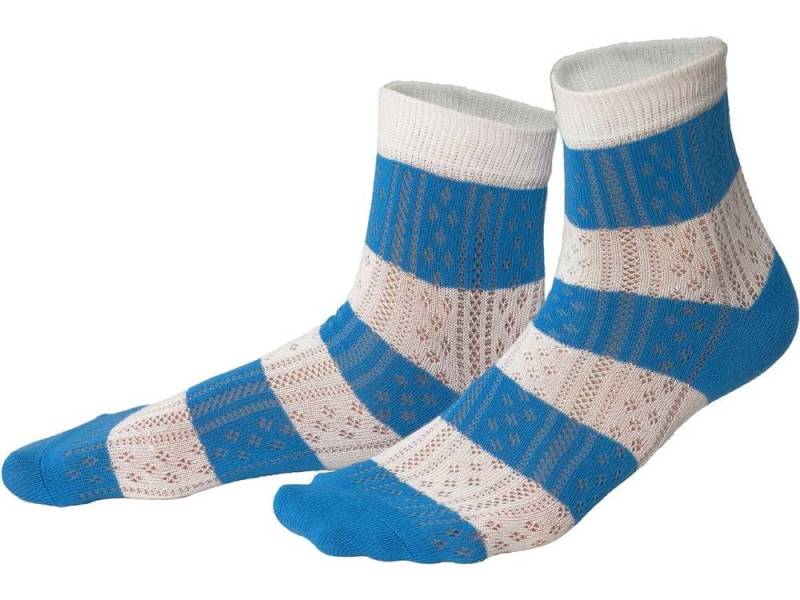 LIVING CRAFTS Socken Living Crafts Bio-Socken 'RONI' mit Ajourmuster von LIVING CRAFTS
