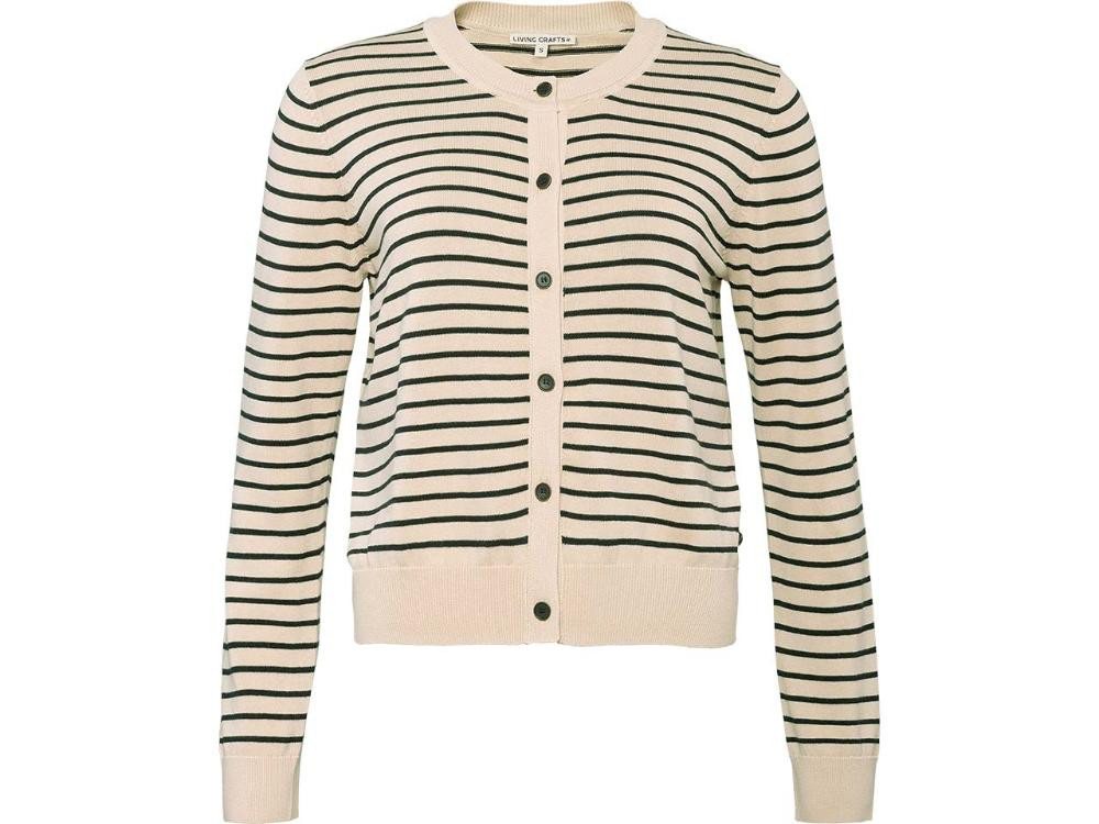 LIVING CRAFTS Strickjacke Living Crafts Bio-Damen-Strickjacke 'SCARA' mit Kn von LIVING CRAFTS