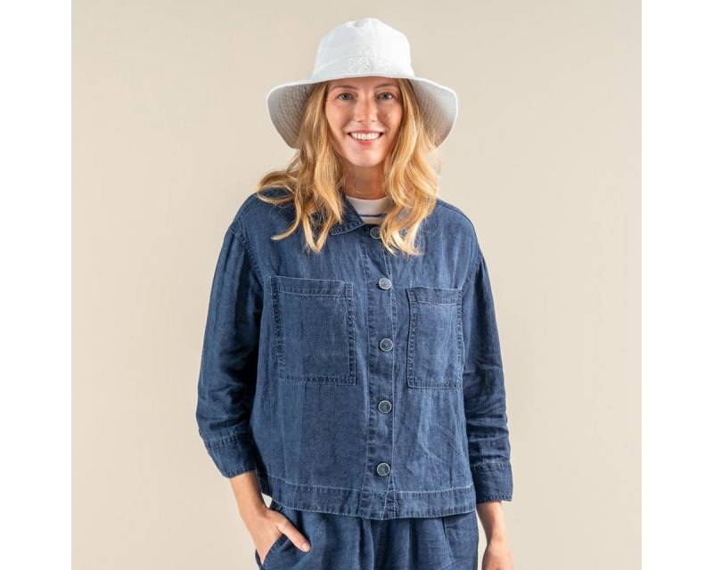 LIVING CRAFTS Strickjacke ROXANA Leichte Jacke aus reinem Leinen im modisch weiten Schnitt, Garment ... von LIVING CRAFTS