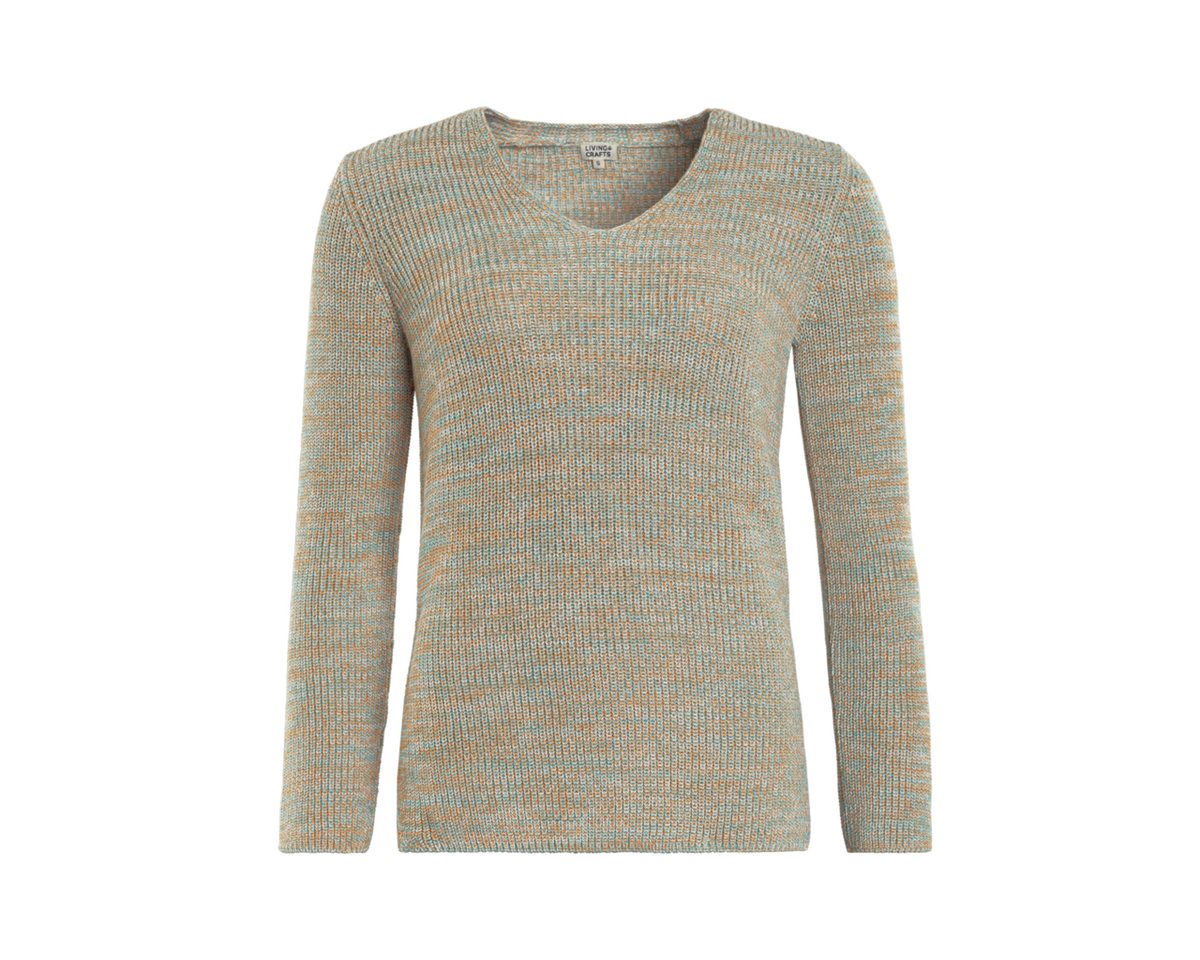 LIVING CRAFTS Strickpullover OLENA Sommer-Pullover im attraktiven Mouliné-Dessin von LIVING CRAFTS