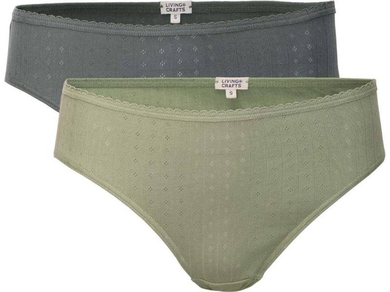 LIVING CRAFTS String Living Crafts Bio-Damen-Slips 'RYLIE' mit Ajourmus von LIVING CRAFTS