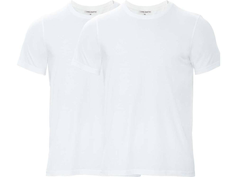 LIVING CRAFTS T-Shirt Living Crafts 2er-Pack Bio-Herren-T-Shirt 'TAWIN' von LIVING CRAFTS
