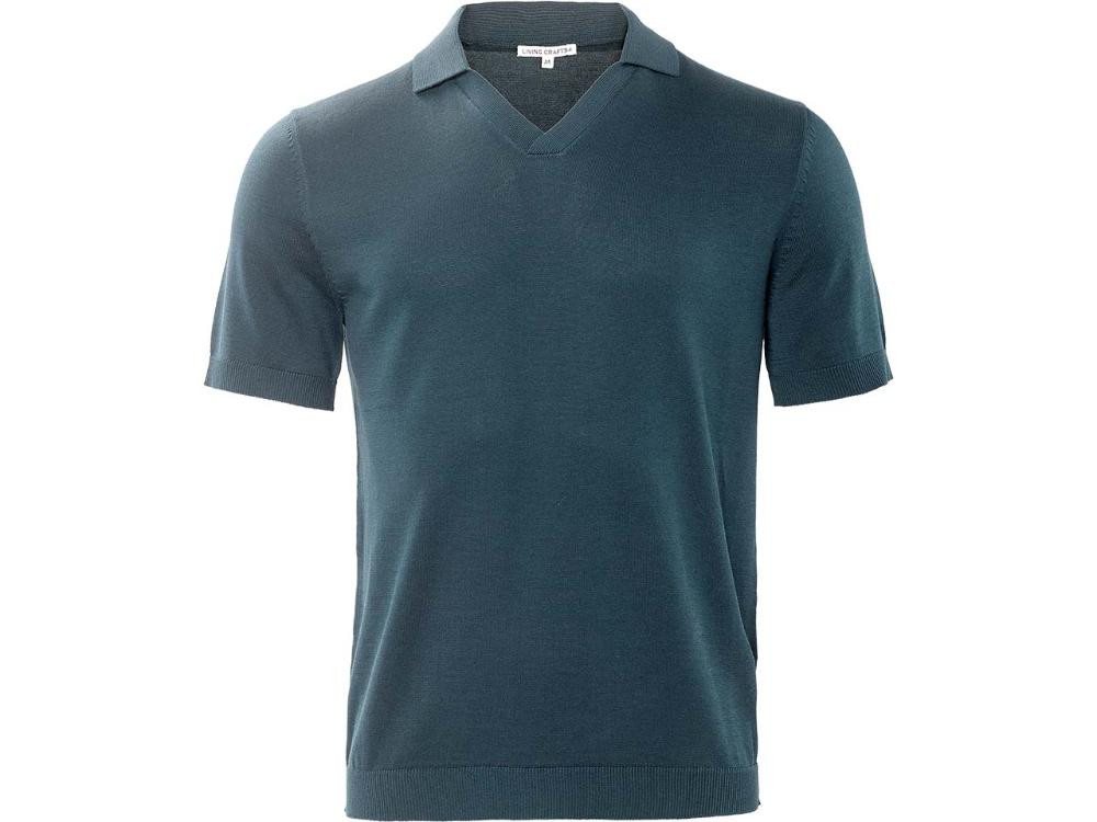LIVING CRAFTS T-Shirt Living Crafts Bio-Herren-Polo-Shirt 'TAAROS' mit V von LIVING CRAFTS