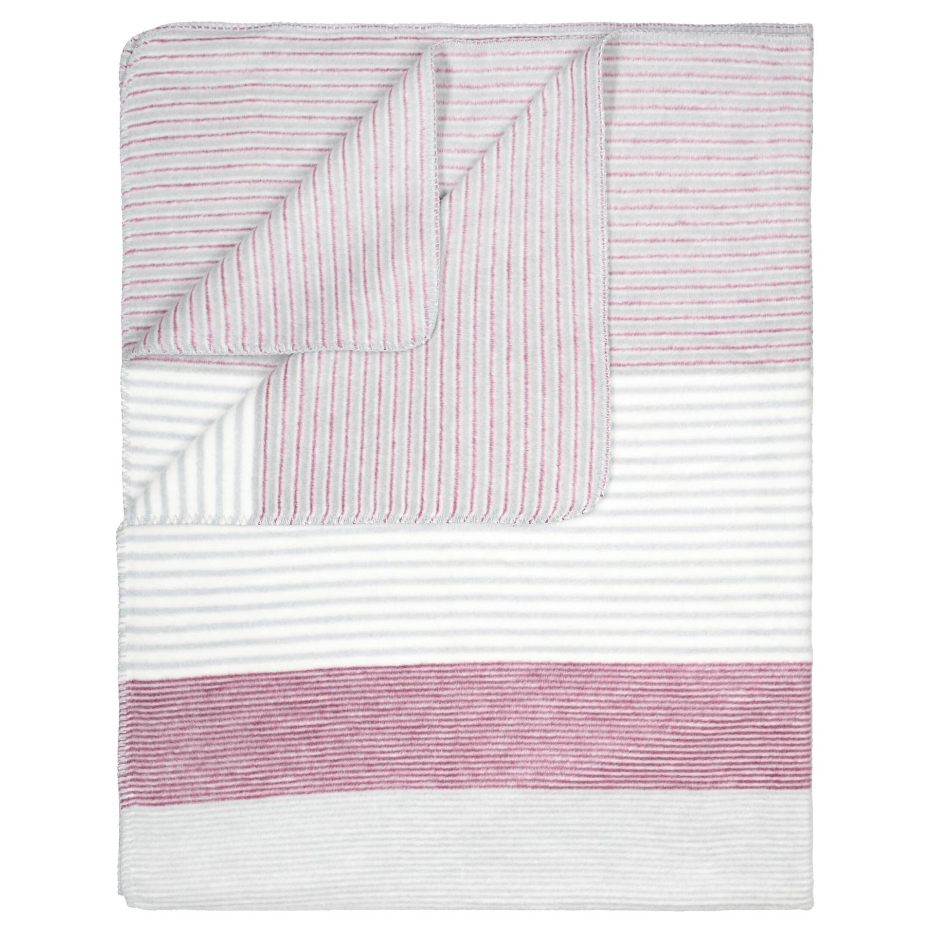 LIVING DREAMS - Jacq-Wohndecke gekettelt beere/anthra von LIVING DREAMS