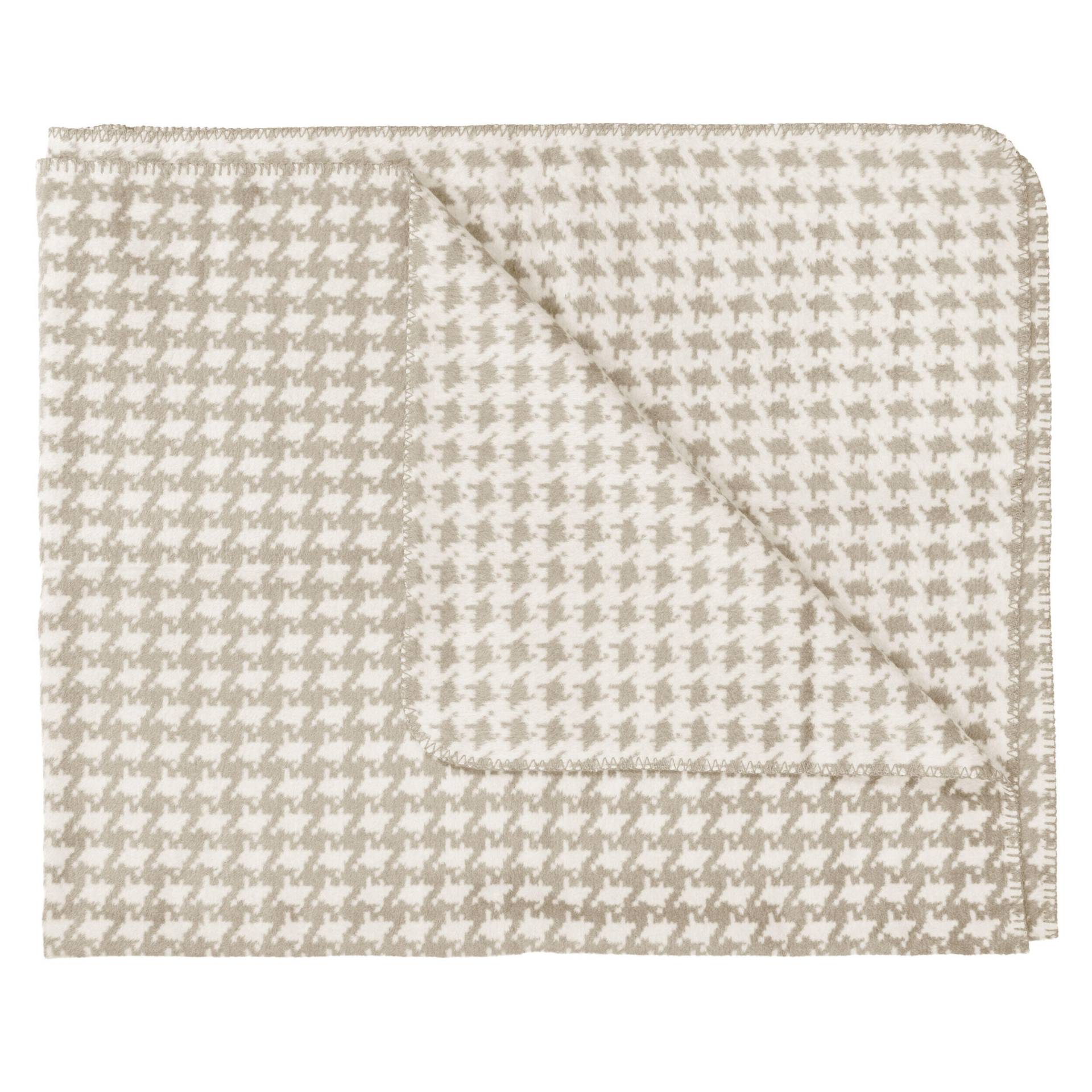 LIVING DREAMS - Jacq.-Wohndecke gekettelt natur/taupe von LIVING DREAMS