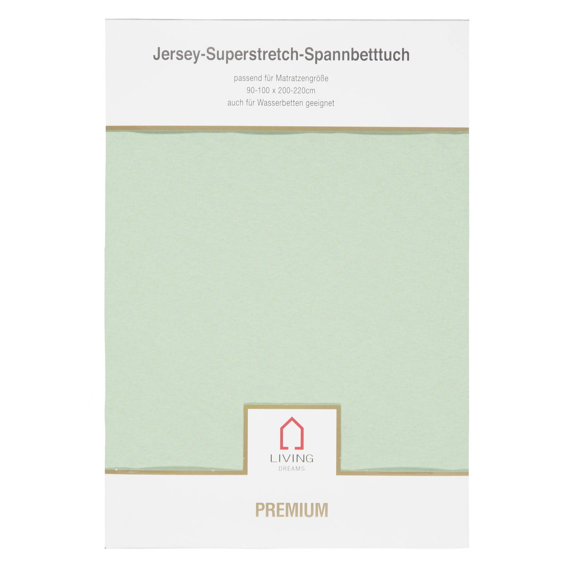 LIVING DREAMS - Jers.Elasthan-Spannbet.PREMIUM jade von LIVING DREAMS