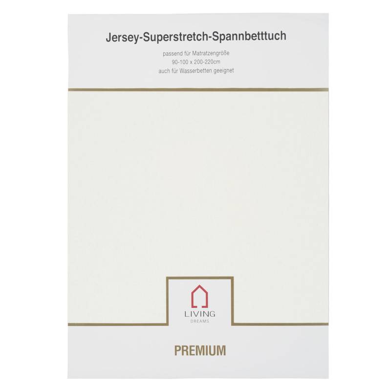 LIVING DREAMS - Jers.Elasthan-Spannbet.PREMIUM natur 200 von LIVING DREAMS
