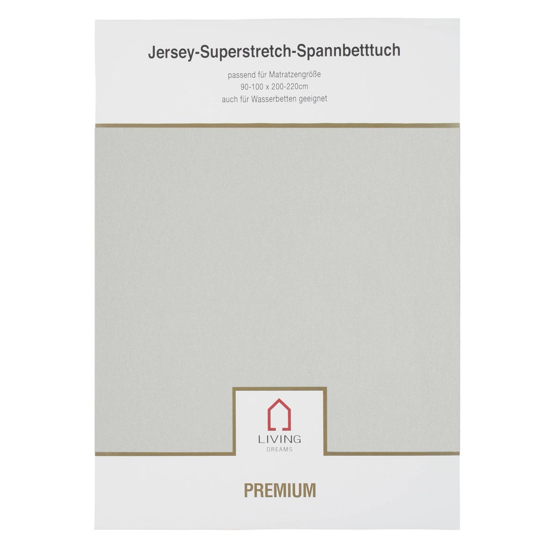 LIVING DREAMS - Jers.Elasthan-Spannbet.PREMIUM silber 800 von LIVING DREAMS