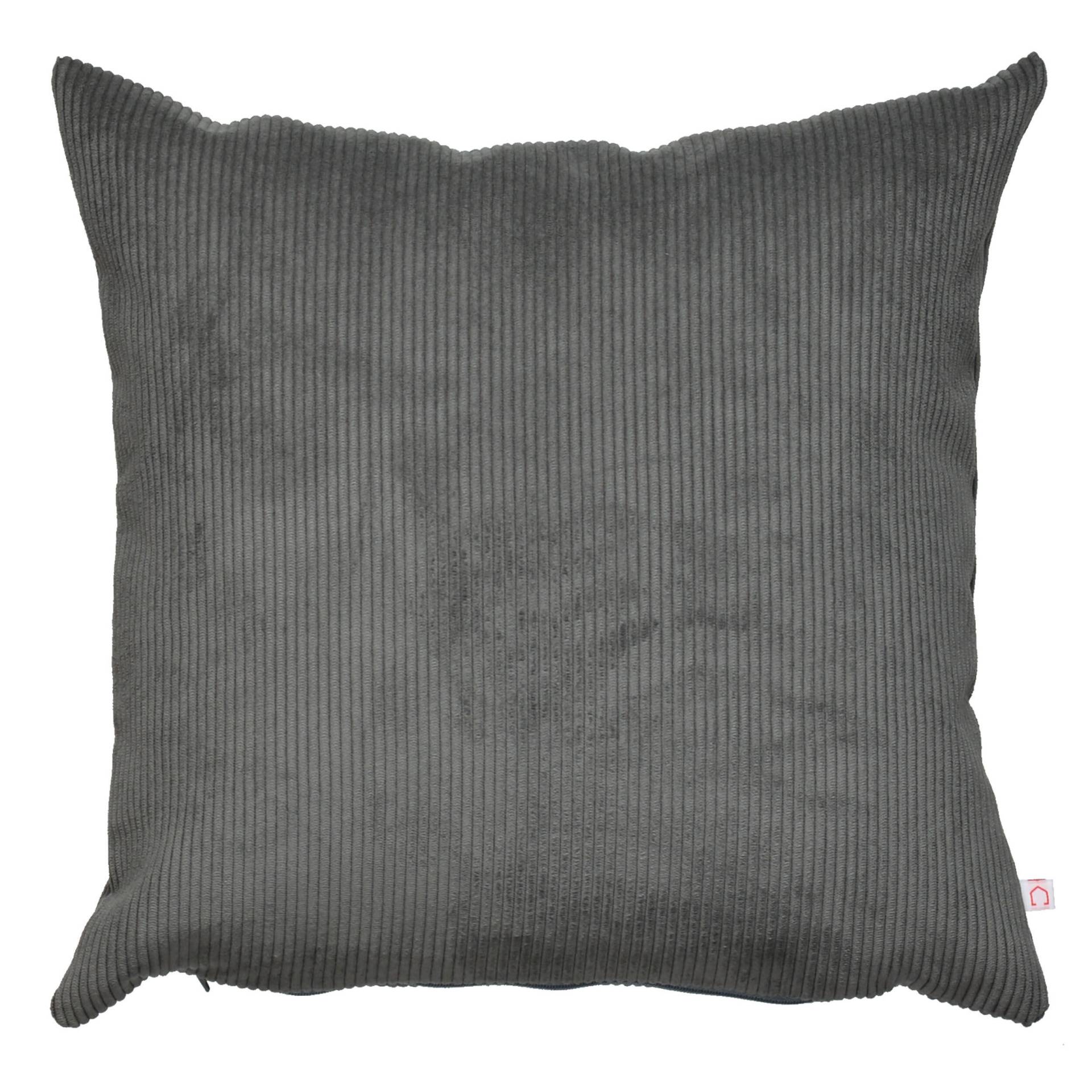 LIVING DREAMS - Kissenhülle, Cord grau von LIVING DREAMS