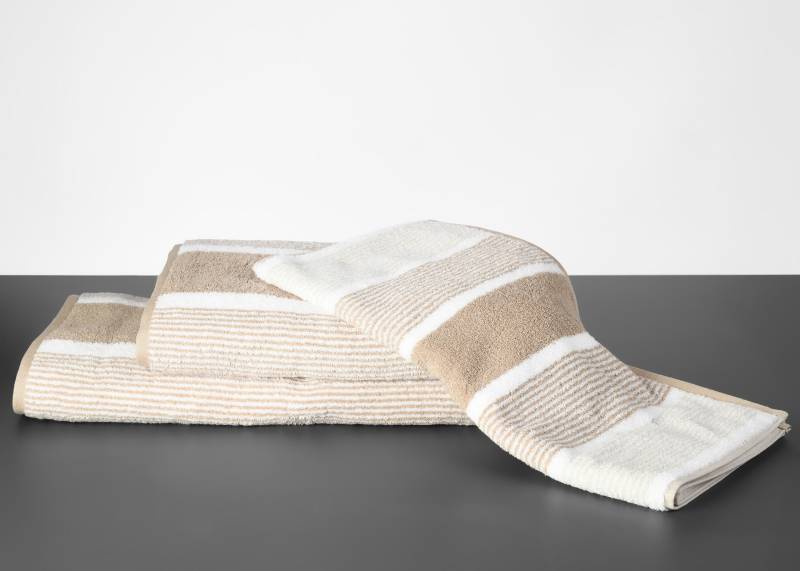 LIVING DREAMS - NOS-Jacq.-Frottierwäsche linen/taupe 700 von LIVING DREAMS