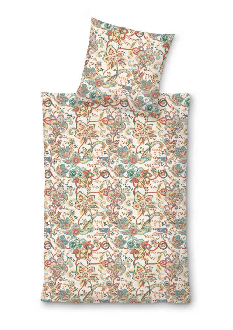 LIVING DREAMS - Satin Bettwäsche offwhite/multi von LIVING DREAMS