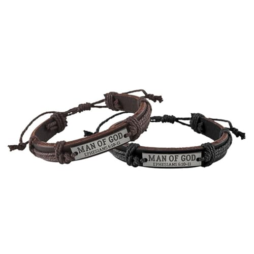 Man of God Lederarmband Sortiment (2 Asst) – 12 Stück von LIVING Grace