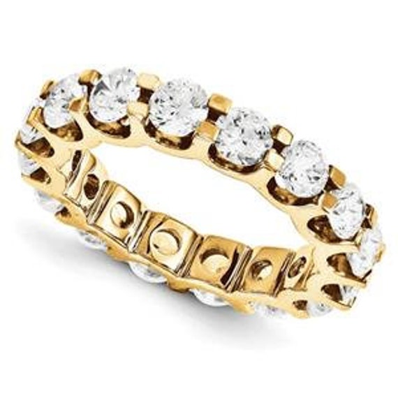 Liv 14K Gelbgold Rundschliff Eternity Design Bandring 3.27Ct G/Vs1 Auf Bestellung von LIVbyLIVjewelers