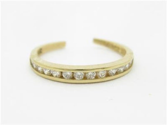 Liv 14K Gelbgold & Diamanten Mid Finger Channel Set Bandring Stapelbarer Manschettenring von LIVbyLIVjewelers