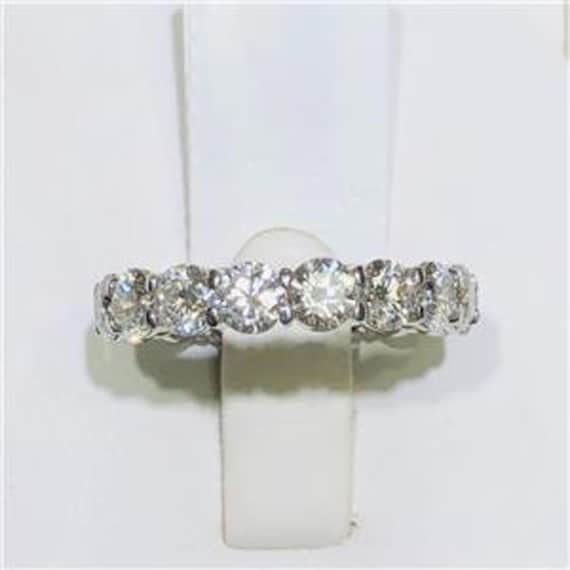 Liv Platinum & Diamanten 4.08Ct Tw F-Si2 Gemeinsame Prong Ewigkeit 4mm Bandring Alle Größen Erhältlich von LIVbyLIVjewelers