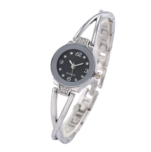 LIWEARE Trendy Frauen Armband Uhr, Kleine Zifferblatt Quarz Freizeit Beliebte Armbanduhr Weibliche Elegante Uhren (Weiß Schwarz) von LIWEARE