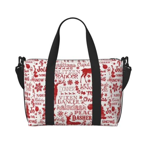 Animal Wilderness Bear Deer Print Weekender Bag Sport Gym Bag Damen Herren Krankenhaustasche Persönliche Reisetasche Handgepäcktasche, Schwarz, Einheitsgröße, Schwarz, Einheitsgröße, Schwarz von LIXLZH