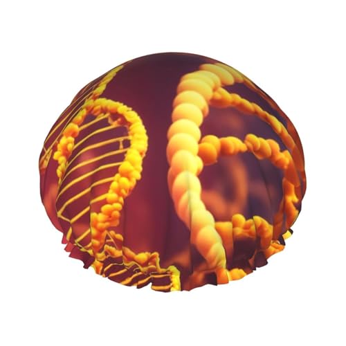 DNA-Kette Fotodruck Doppellagige Duschhaube Baden Duschhauben Damen Herren Duschhauben Salon Heimgebrauch DNA-Kette Fotodruck Doppellagige Duschhaube Baden Duschhauben Damen Herren Duschhauben Salon Heimgebrauch von LIXLZH