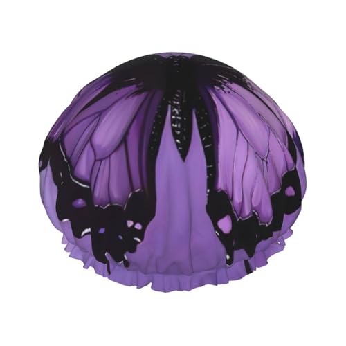 Doppelschichtige Duschhaube, Schmetterlings-Motiv, für Damen und Herren, Duschhaube, Salon, Heimgebrauch Doppelschichtige Duschhaube, Schmetterlings-Motiv, für Damen und Herren, Duschhaube, Salon, Heimgebrauch von LIXLZH