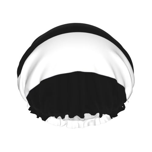 Doppelschichtige Duschhaube, gestreift, Schwarz/Weiß, für Damen und Herren, Duschhaube, Salon, Heimgebrauch von LIXLZH