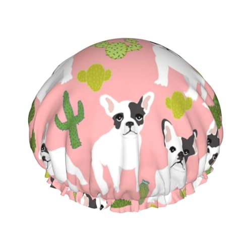 Doppelschichtige Duschhaube mit Kaktus- und Hunde-Aufdruck, Baden, Duschhaube, für Damen und Herren, Duschhaube, Salon, Heimgebrauch Doppelschichtige Duschhaube mit Kaktus- und Hunde-Aufdruck, Baden, Duschhaube, für Damen und Herren, Duschhaube, Salon, Heimgebrauch von LIXLZH