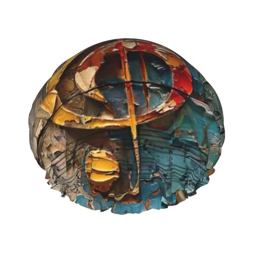 Duschhaube mit Musiknoten-Druck, doppellagig, für Damen und Herren, Duschhaube, Salon, Heimgebrauch Duschhaube mit Musiknoten-Druck, doppellagig, für Damen und Herren, Duschhaube, Salon, Heimgebrauch von LIXLZH