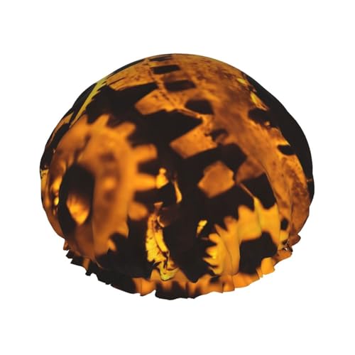 Gears Clock Bronze Century Print Doppellagige Duschhaube Baden Duschhauben Damen Herren Duschhauben Salon Heimgebrauch von LIXLZH