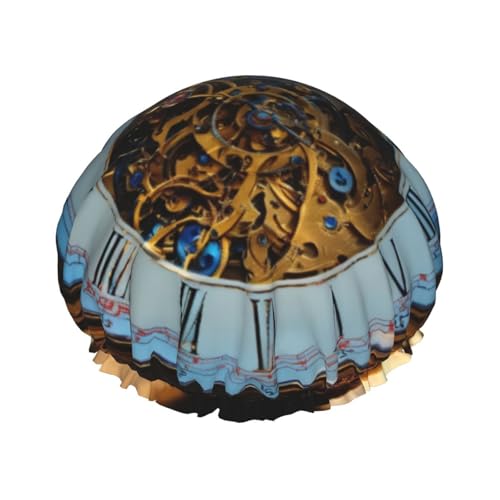 Gears Clock Bronze Century Print Doppellagige Duschhaube Baden Duschhauben Damen Herren Duschhauben Salon Heimgebrauch von LIXLZH