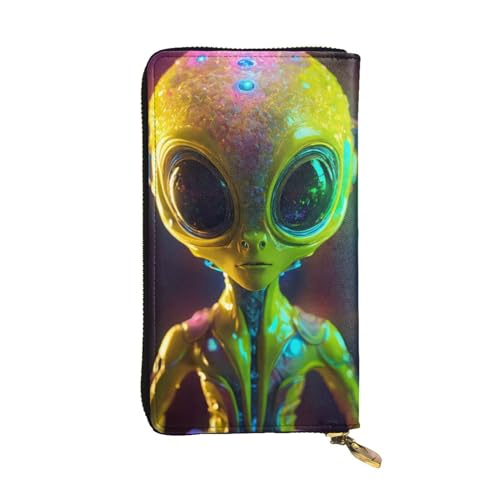 LIXLZH Alien Planet Geldbörse für Damen und Herren, Leder, Münzgeldbörse, Kreditkartenhalter, Organizer, Reißverschluss, Schwarz, Einheitsgröße, Schwarz , Einheitsgröße LIXLZH Alien Planet Geldbörse für Damen und Herren, Leder, Münzgeldbörse, Kreditkartenhalter, Organizer, Reißverschluss, Schwarz, Einheitsgröße, Schwarz , Einheitsgröße von LIXLZH