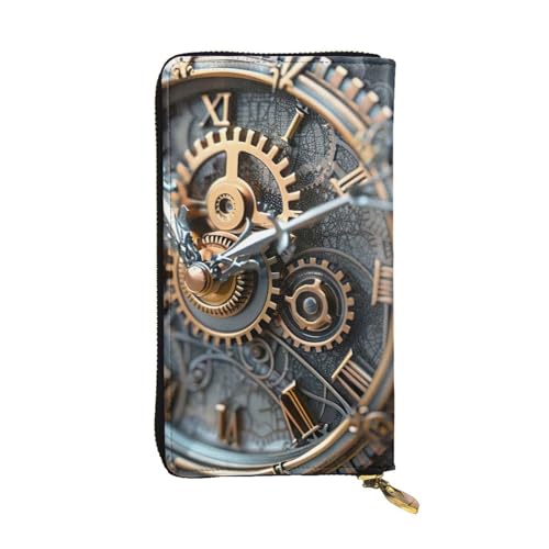 LIXLZH Clock Gear Geldbörse für Damen und Herren, Leder, Münzgeldbörse, Kreditkartenhalter, Organizer, Reißverschluss, Schwarz, Einheitsgröße, Schwarz , Einheitsgröße LIXLZH Clock Gear Geldbörse für Damen und Herren, Leder, Münzgeldbörse, Kreditkartenhalter, Organizer, Reißverschluss, Schwarz, Einheitsgröße, Schwarz , Einheitsgröße von LIXLZH