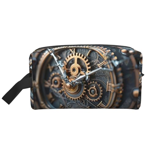 LIXLZH Clock Gear Make-up-Tasche, Geldbörsen, Zubehör, Organizer, tragbare Reise-Kulturbeutel, Aufbewahrungstasche, weiß, Einheitsgröße, weiß, Einheitsgröße, weiß, Einheitsgröße von LIXLZH