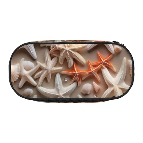 LIXLZH Federmäppchen, Unisex, Seestern-Motiv, modische Make-up-Tasche, Wickel-Organizer von LIXLZH