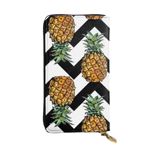 LIXLZH Geldbörse mit Ananas-Druck, für Damen und Herren, Leder, Münzgeldbörse, Kreditkartenhalter, Organizer, Reißverschluss, Schwarz, Einheitsgröße, Schwarz , Einheitsgröße LIXLZH Geldbörse mit Ananas-Druck, für Damen und Herren, Leder, Münzgeldbörse, Kreditkartenhalter, Organizer, Reißverschluss, Schwarz, Einheitsgröße, Schwarz , Einheitsgröße von LIXLZH