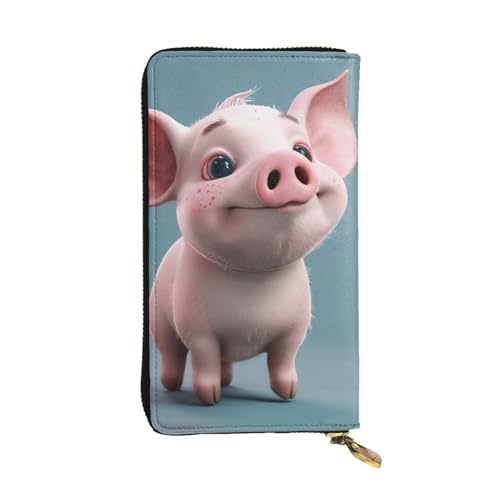 LIXLZH Geldbörse mit Cartoon-Schweine-Motiv, für Damen und Herren, Leder, Münzgeldbörse, Kreditkartenhalter, Organizer, Reißverschluss, Schwarz, Einheitsgröße, Schwarz, Schwarz , Einheitsgröße LIXLZH Geldbörse mit Cartoon-Schweine-Motiv, für Damen und Herren, Leder, Münzgeldbörse, Kreditkartenhalter, Organizer, Reißverschluss, Schwarz, Einheitsgröße, Schwarz, Schwarz , Einheitsgröße von LIXLZH