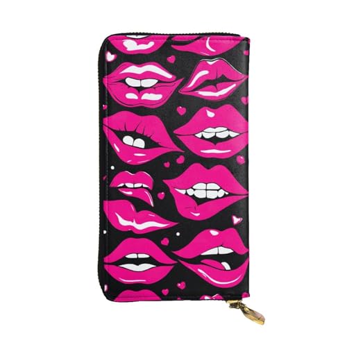 LIXLZH Geldbörse mit Lippen-Aufdruck, für Damen und Herren, Leder, Münzgeldbörse, Kreditkartenhalter, Organizer, Reißverschluss, Schwarz, Einheitsgröße, Schwarz, Schwarz , Einheitsgröße LIXLZH Geldbörse mit Lippen-Aufdruck, für Damen und Herren, Leder, Münzgeldbörse, Kreditkartenhalter, Organizer, Reißverschluss, Schwarz, Einheitsgröße, Schwarz, Schwarz , Einheitsgröße von LIXLZH