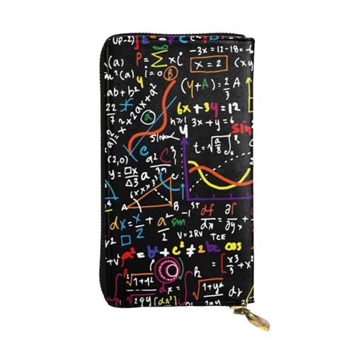 LIXLZH Geldbörse mit Mathe-Formel-Druck, für Damen und Herren, Leder, Münzgeldbörse, Kreditkartenhalter, Organizer, Reißverschluss, Schwarz, Einheitsgröße, Schwarz, Schwarz , Einheitsgröße LIXLZH Geldbörse mit Mathe-Formel-Druck, für Damen und Herren, Leder, Münzgeldbörse, Kreditkartenhalter, Organizer, Reißverschluss, Schwarz, Einheitsgröße, Schwarz, Schwarz , Einheitsgröße von LIXLZH