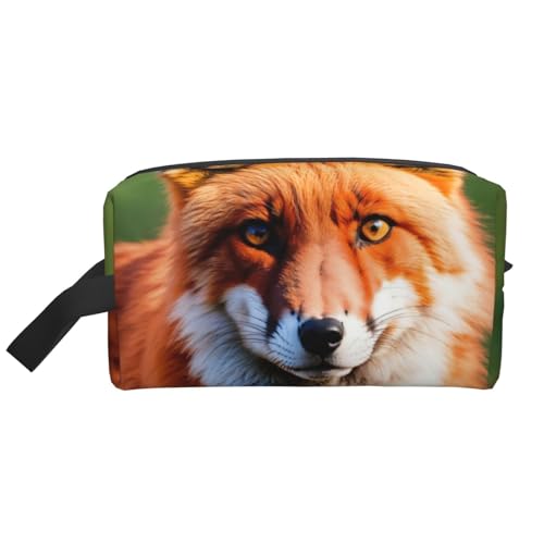 LIXLZH Kosmetiktasche mit Fuchs-Aufdruck, Geldbörsen, Zubehör, Organizer, tragbare Reise-Kulturbeutel, Aufbewahrungstasche, Weiß, Einheitsgröße, Weiß, weiß, Einheitsgröße von LIXLZH