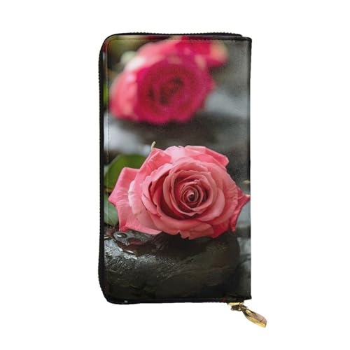 LIXLZH Spa-Geldbörse mit Stein- und Rosen-Blumendruck, für Damen und Herren, Leder, Münzgeldbörse, Kreditkartenhalter, Organizer, Reißverschluss, Schwarz, Einheitsgröße, Schwarz, Schwarz LIXLZH Spa-Geldbörse mit Stein- und Rosen-Blumendruck, für Damen und Herren, Leder, Münzgeldbörse, Kreditkartenhalter, Organizer, Reißverschluss, Schwarz, Einheitsgröße, Schwarz, Schwarz von LIXLZH