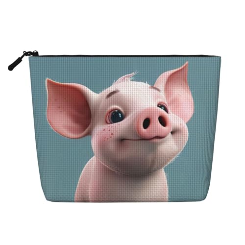 LIXLZH Tragbare Reise-Kosmetiktasche mit Cartoon-Schweine-Druck, einlagig, Make-up-Organizer mit Reißverschluss, Schwarz, Einheitsgröße, Schwarz, Einheitsgröße, Schwarz , Einheitsgröße LIXLZH Tragbare Reise-Kosmetiktasche mit Cartoon-Schweine-Druck, einlagig, Make-up-Organizer mit Reißverschluss, Schwarz, Einheitsgröße, Schwarz, Einheitsgröße, Schwarz , Einheitsgröße von LIXLZH