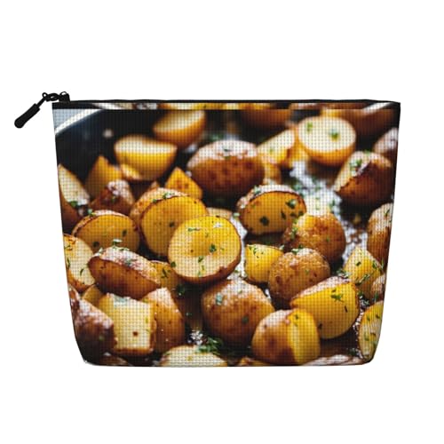 LIXLZH Tragbare Reise-Kosmetiktasche mit Gartenkartoffel-Druck, einlagig, Make-up-Organizer mit Reißverschluss, Schwarz, Einheitsgröße, Schwarz, Einheitsgröße, Schwarz , Einheitsgröße LIXLZH Tragbare Reise-Kosmetiktasche mit Gartenkartoffel-Druck, einlagig, Make-up-Organizer mit Reißverschluss, Schwarz, Einheitsgröße, Schwarz, Einheitsgröße, Schwarz , Einheitsgröße von LIXLZH