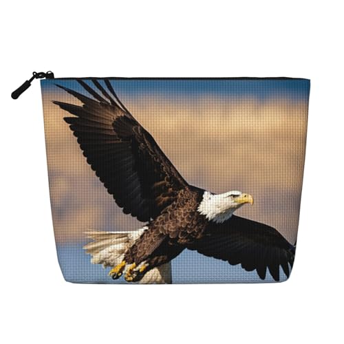 LIXLZH Tragbare Reise-Kosmetiktasche mit fliegendem Adler, einlagig, Make-up-Organizer mit Reißverschluss, Schwarz, Einheitsgröße, Schwarz, Einheitsgröße, Schwarz , Einheitsgröße LIXLZH Tragbare Reise-Kosmetiktasche mit fliegendem Adler, einlagig, Make-up-Organizer mit Reißverschluss, Schwarz, Einheitsgröße, Schwarz, Einheitsgröße, Schwarz , Einheitsgröße von LIXLZH