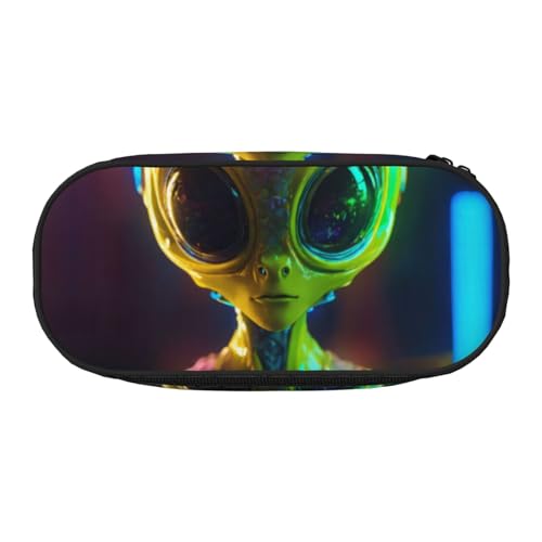 LIXLZH Unisex-Federmäppchen mit Alien-Planeten-Druck, modisch, Make-up-Tasche, Schreibwaren, Kulturbeutel von LIXLZH