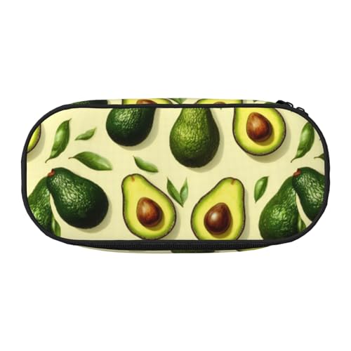 LIXLZH Unisex-Federmäppchen mit Avocado-Frucht-Druck, modisch, Make-up-Tasche, Schreibwaren, Kulturbeutel von LIXLZH