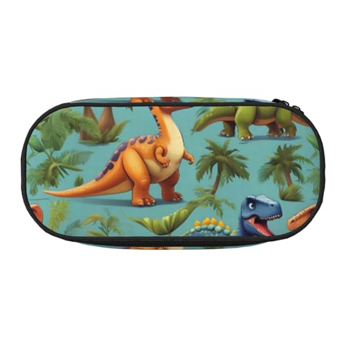 LIXLZH Unisex-Federmäppchen mit Cartoon-Dinosaurier-Bildern, modisch, Make-up-Tasche, Schreibwaren, Kulturbeutel von LIXLZH