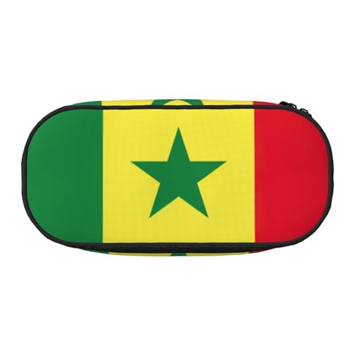 LIXLZH Unisex-Federmäppchen mit Flagge von Senegal, modisch, Make-up-Tasche, Schreibwaren, Kulturbeutel von LIXLZH