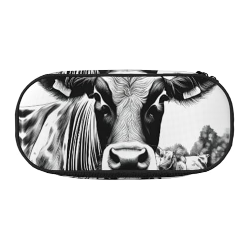 LIXLZH Unisex-Federmäppchen mit Kuh-Kollektion, modisch, für Reisen, Make-up-Tasche, Schreibwaren, Kulturbeutel von LIXLZH